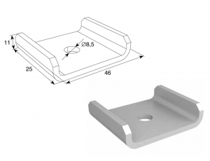 DOORHAN DH24615-1 Скоба-1 для подъёмных секционных ворот